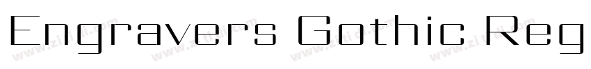 Engravers Gothic Reg字体转换